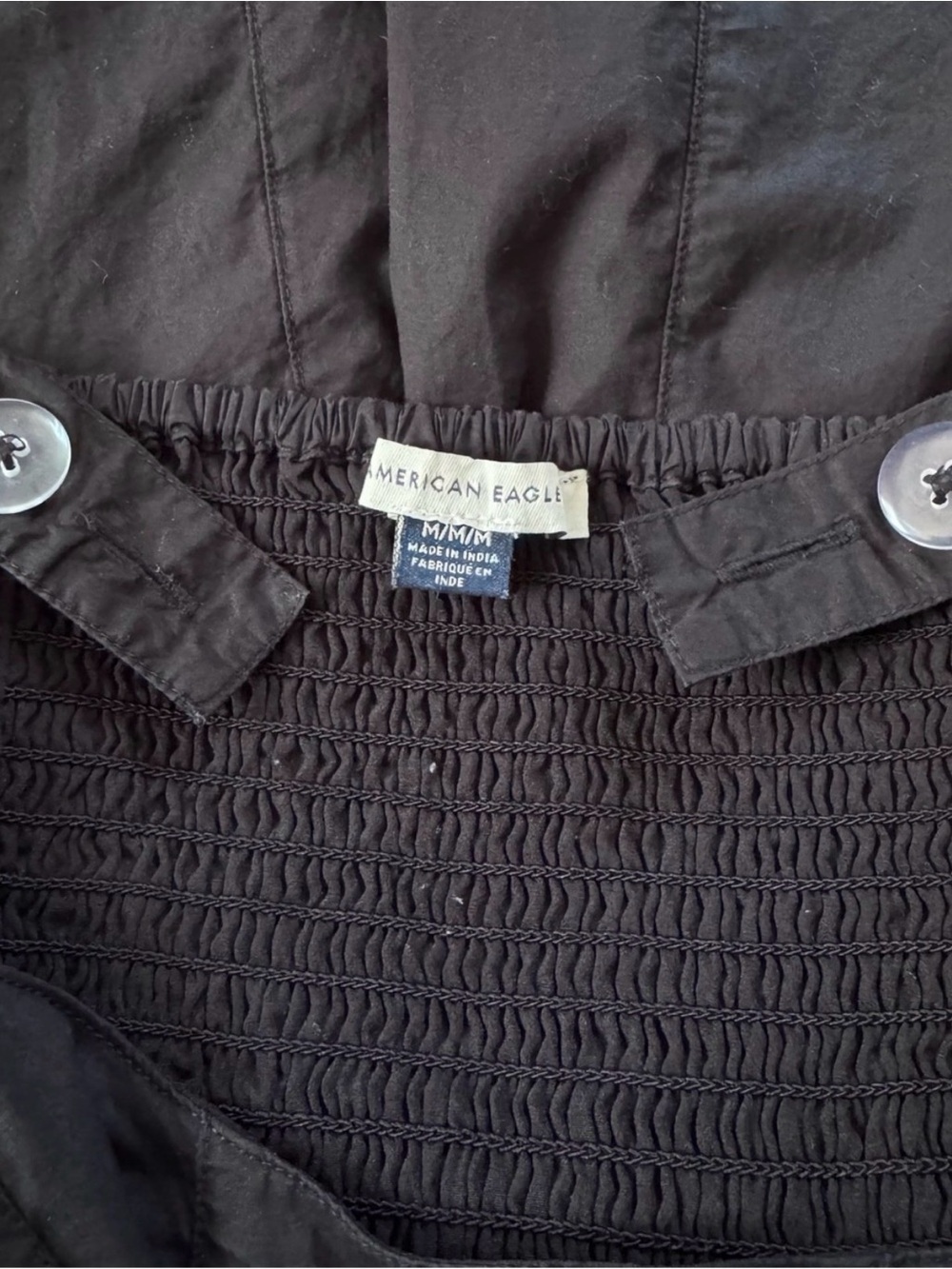 American Eagle Outfitters Black Fit & Flare Mini Dress, Size Medium - Picture 6 of 8